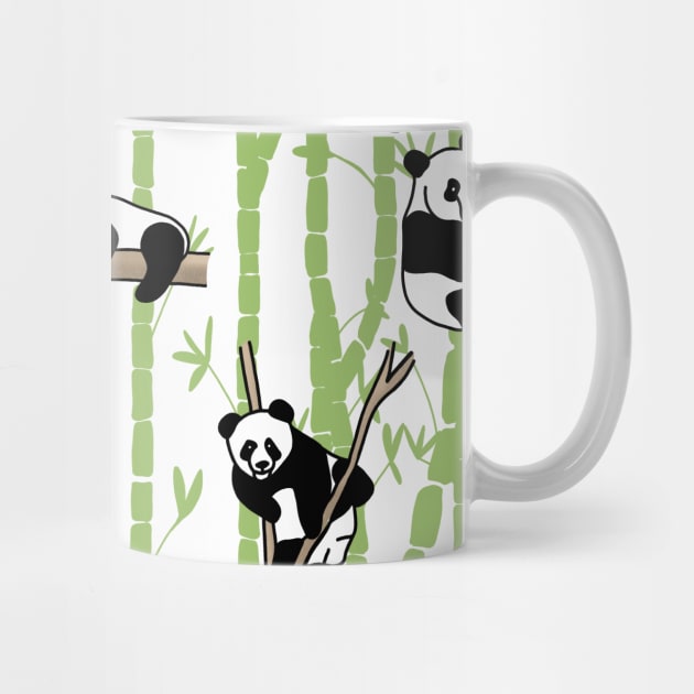 Giant Pandas in the bamboo forest on white background by Quick Brown Fox Canada 